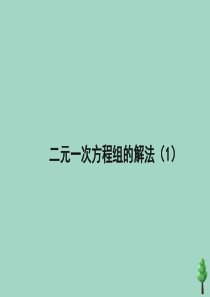 七年级数学下册 第六章 二元一次方程组 6.2《二元一次方程组的解法（1）》新授课课件 （新版）冀教