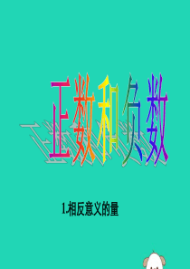 七年级数学上册 第2章 有理数 2.1 有理数 2.1.1 正数和负数优质课件（新版）华东师大版