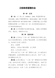 三标体系管理办法