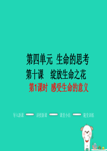 七年级道德与法治上册 第四单元 生命的思考 第十课 绽放生命之花 第1框 感受生命的意义教学课件 新