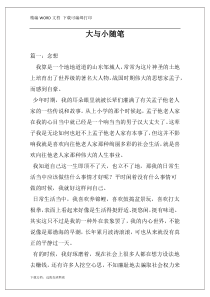 大与小随笔