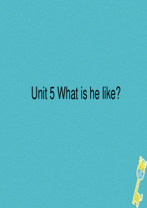 六年级英语下册 Unit 5 What Is he like课件2 陕旅版