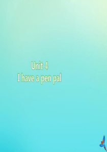 六年级英语上册 Unit 4 I have a pen pal Part B周末自主作业练习课件 人