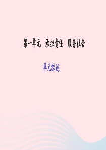 九年级政治全册 第一单元 承担责任 服务社会单元综述课件 新人教版