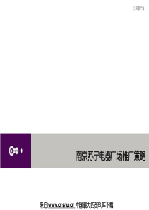 南京苏宁电器广场推广策略(PPT 66页)