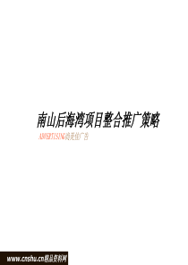南山后海湾项目整合推广策略