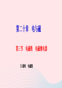 九年级物理全册 第二十章 第三节 电磁铁 电磁继电器（第1课时 电磁铁）习题课件 （新版）新人教版