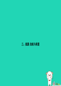 九年级物理全册 16.3 能源：危机与希望习题课件 （新版）北师大版