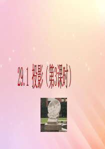 九年级数学下册 第29章 投影与视图 29.1 投影（第3课时）课件
