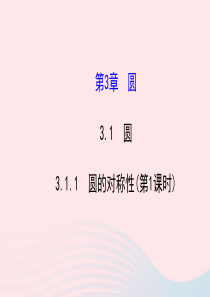 九年级数学下册 第3章圆 3.1圆 3.1.1 圆的对称性第1课时课件 湘教版