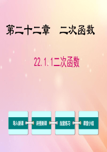 九年级数学上册 第22章 二次函数 22.1 二次函数的图象和性质 22.1.1 二次函数课件（新版