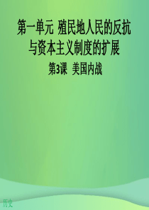 九年级历史下册 第一单元 殖民地人民的反抗与资本主义制度的扩展 第3课 美国内战导学课件 新人教版