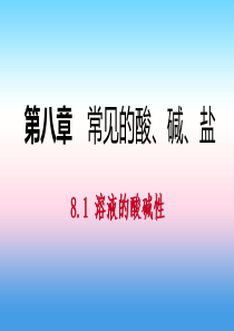 九年级化学下册 第八章 常见的酸、碱、盐 8.1 溶液的酸碱性同步课件 （新版）粤教版