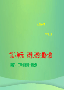 九年级化学上册 第六单元 碳和碳的氧化物 6.3 二氧化碳和一氧化碳课件 （新版）新人教版