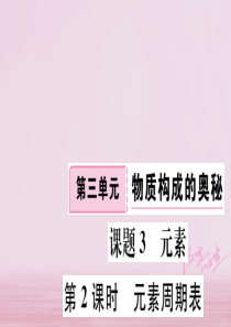 江西省2018年秋九年级化学上册 第三单元 物质构成的奥秘 课题3 元素 第2课时 元素周期表练习课