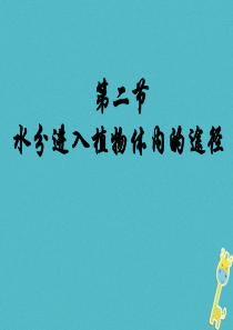 吉林省长春市七年级生物上册 第三单元 第三章《水分进入植物体内的途径》课件 （新版）新人教版