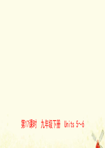 河南省2019年中考英语总复习 第17课时 九上 Units 5-6课件 仁爱版