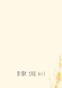 河北省2019年中考英语总复习 第17课时 九全 Unit 5课件 冀教版
