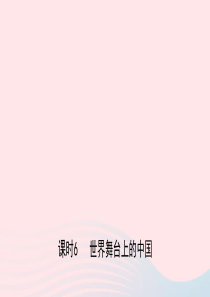 河北省2019年中考道德与法治 专题复习五 坚持依法治国 建设法治国家（课时6世界舞台上的中国）课件