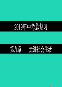 广东省2019年中考道德与法治总复习 八上 第九章 走进社会生活课件