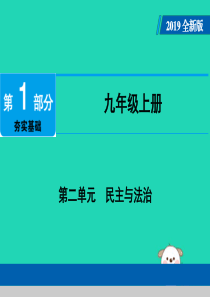 广东省2019版中考道德与法治 九上 第2单元 民主与法治课件