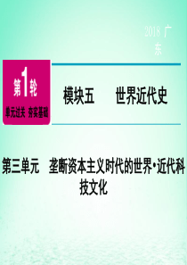 广东省2018年中考历史总复习 第1轮 单元过关 夯实基础 模块五 世界近代史 第3单元 垄断资本主