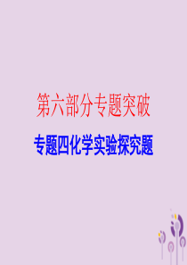 广东省2018年中考化学复习 第六部分 专题突破 专题四 化学实验探究题（作业本）课件