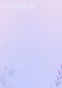 高中政治 第二专题 第一框题 认真对待权利与义务课件 新人教版选修5