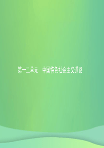 甘肃省2019年中考历史总复习 第三部分 中国现代史 第十二单元 中国特色社会主义道路课件