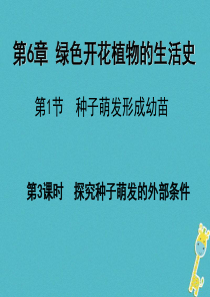 福建省浦城县七年级生物上册 6.1种子萌发形成幼苗（第3课时 种子萌发的外部条件）课件 （新版）北师
