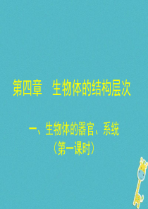 福建省浦城县七年级生物上册 4.2生物体的器官、系统课件1 （新版）北师大版