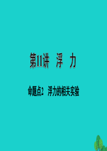福建省2020年中考物理一轮复习 基础考点一遍过 第11讲 浮力 命题点2 浮力的相关实验课件