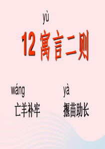 二年级语文下册 课文4 12 寓言二则课堂教学课件 新人教版