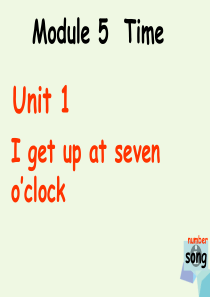 二年级英语上册 Module 5 Unit 1 At 7, I get up课件5 外研版（一起）