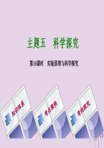 北京市2018年中考化学基础复习方案 主题五 科学探究 第16课时 实验原理与科学探究课件