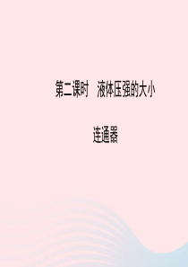 八年级物理下册 第九章 第2节 液体的压强（第2课时 液体压强的大小 连通器）课件 （新版）新人教版