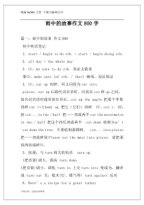 雨中的故事作文800字
