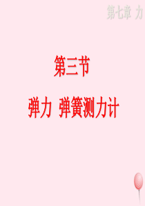 八年级物理下册 7.3 弹力 弹簧测力计课件1 （新版）教科版