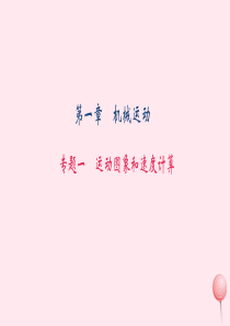 八年级物理上册 专题一 运动图象和速度计算习题课件 （新版）新人教版