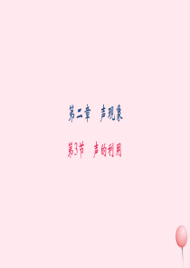 八年级物理上册 第二章 第3节 声的利用习题课件 （新版）新人教版