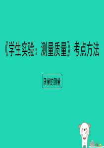 八年级物理上册 2.2《学生实验：测量质量》考点方法课件 北京课改版