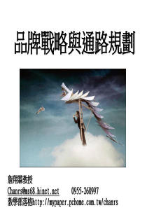 品牌战略与通路规划-詹翔霖教授