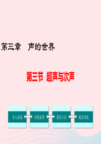 八年级物理全册 第三章 第三节 超声与次声课件 （新版）沪科版