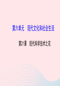 八年级历史下册 第6单元 现代文化与社会生活 第21课 现代科学技术之花课件 岳麓版