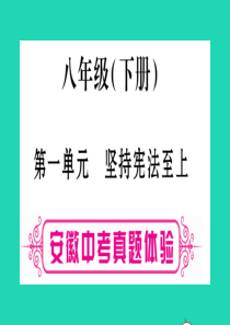 安徽省2019届中考道德与法治总复习 八下 第1单元 坚持宪法至上考点突破课件