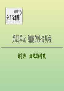 2021高考生物一轮复习 第4单元 细胞的生命历程 第1讲 细胞的增殖课件 新人教版必修1