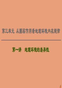 2021版高考地理一轮复习 第3单元 从圈层作用看地理环境内在规律 第1讲 地理环境的差异性课件 鲁