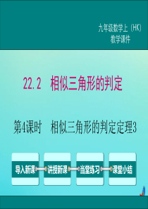 2020秋九年级数学上册 第22章 相似形 22.2 相似三角形的判定 第4课时 相似三角形的判定定