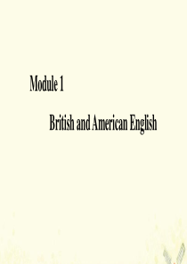2020年高中英语 Module 1 British and American English Se