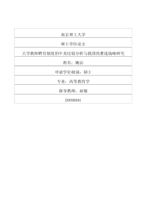 大学教师聘任制度的中美比较分析与我国的推进战略研究